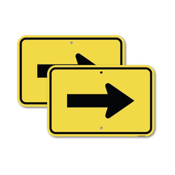 Signmission Arrow Left or Right, 18'' X 24'' 2 Signs, Heavy Gauge Aluminum, 2PK A-1824-2PACK-24336 - main