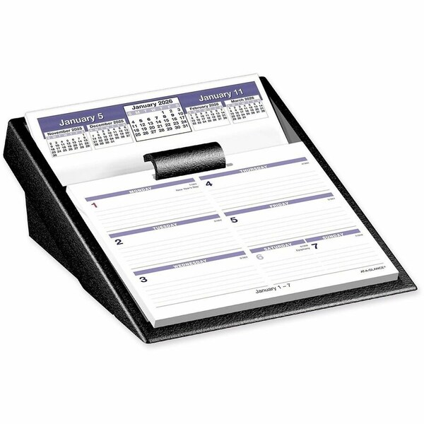 At-A-Glance Flip-A-Week Desk Calendar and Base, 7 x 5.5, White, 2022 SW700X00 - main