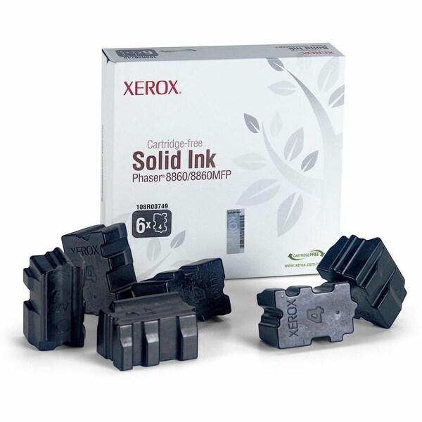 Xerox OEM HIGH-YIELD SOLID INK STICK, 2333 PAGE-YIELD, BLACK, 6PK 108R00749 - main