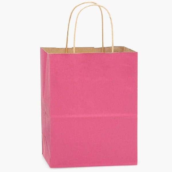Nashville Wraps Lipstick Pink Recycled Kraft Bags, Cub 8x4.75x10.5", 100PK HCTLP - main