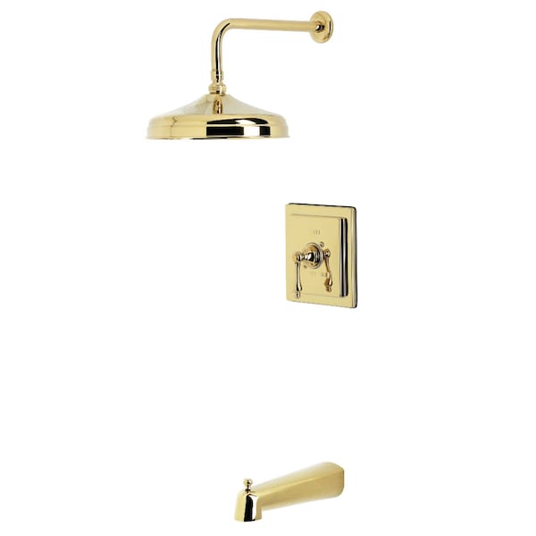 Kingston Brass Single-Handle Pressure Balanced Tub and Shower Faucet, Polished Brass KB6142AL - main