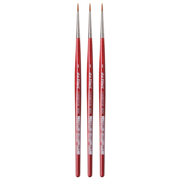 Da Vinci COSMOTOP-SPIN Silk painting Brush, Synthetic, Watercolor, Round, Size 1, 3PK VA-5580_1 - main