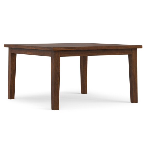 Homeroots 54" Walnut Wood Frame Base Square Dining Table 640695 - main