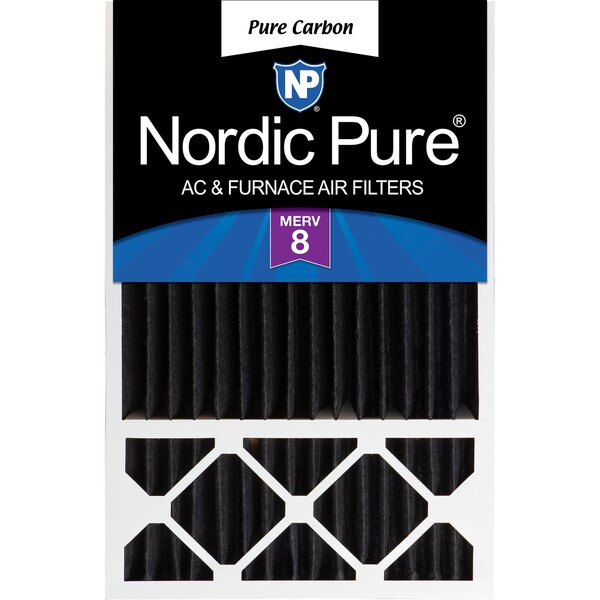 Nordic Pure 16x25x5 Pure Carbon Pleated Air Filter, High Capacity, MERV 8 16x25x5HPCP-1 - main