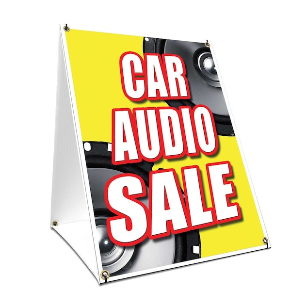 Signmission Car Audio Sale, 36 Inch x 24 Inch A-frame Yard Sign, Plastic Sign SBC-2436-Car Audio Sale - main