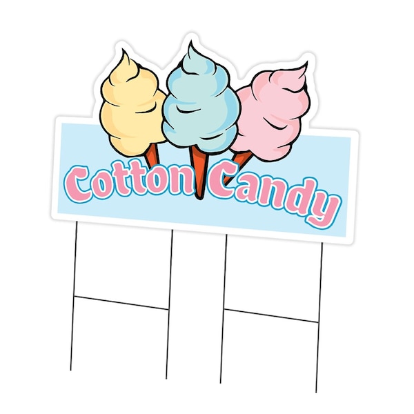 Signmission Cotton Candy Die Cut Yard Sign & Stake outdoor plastic coroplast window, C-DC-2436-Cotton Candy19 C-DC-2436-Cotton Candy19 - main