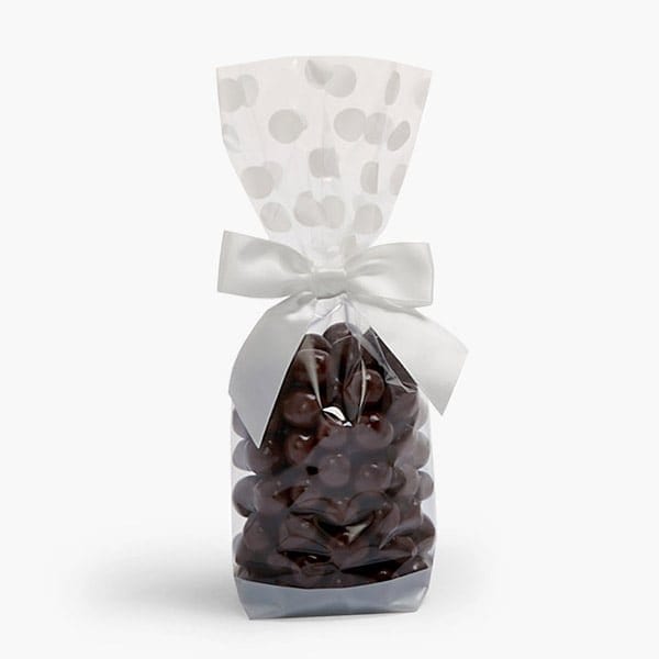Nashville Wraps White Polka Dots 1.4 mil Cello Bags, 2.25x1.5x8.75, 100PK 96221 - main