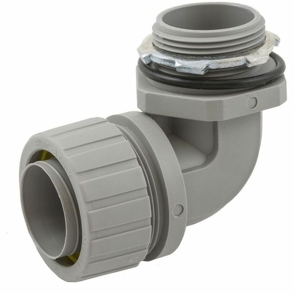 Hubbell Wiring Device-Kellems Conduit Fitting Connector, 1-1/4 in, Liquid-Tight, Nylon, Gray P1259NGY - main