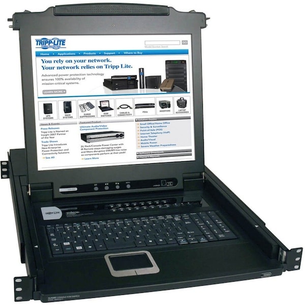 Tripp Lite Rack Console KVM, 16-Port, 17" LCD, 1U B020-016-17 - main
