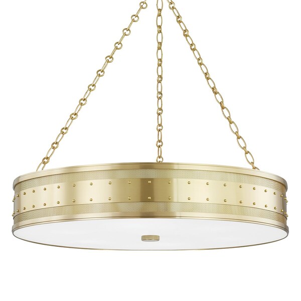 Hudson Valley Lighting Gaines 6 Light Chandelier 30 In. Aged Brass 2230-AGB - main
