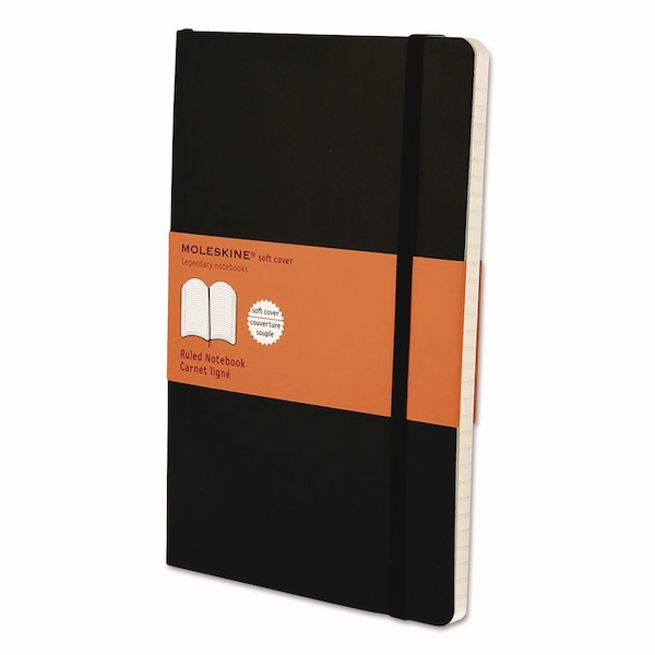Moleskine 5" x 8.25" Ruled Softcover Notebook, Black, 192 Pg 9788883707162 - main