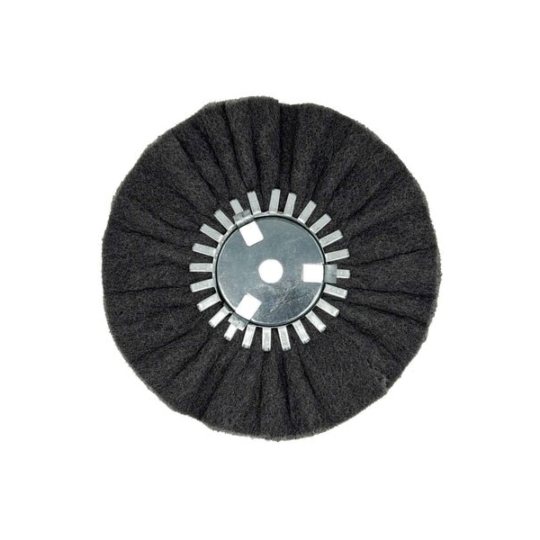 Renegade Products Usa Ultra-Fine Black, 8 Inch, 5/8" Center Plate Case Pack Satin Airway Buffing Wheel, 5PK FSA8X3X5/8N0-2PHDUFS-5PAK - main