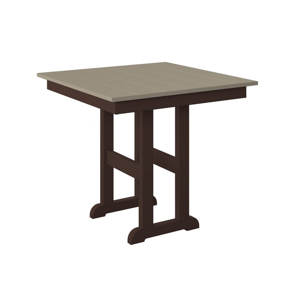 Polybird 33" SQUARE TABLE. WEATHERWOOD AND TUDOR BROWN POLYBIRD P18-R - main