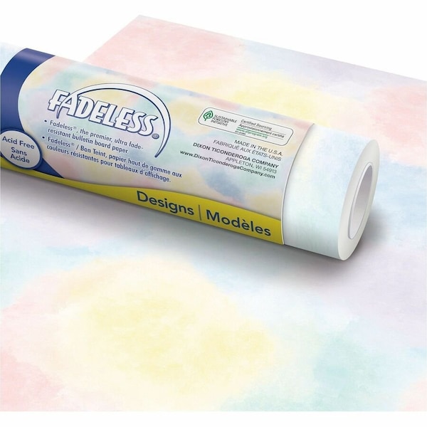 Fadeless Bulletin Board Paper, Watercolor, 48in. x 50ft. P0057515 - main