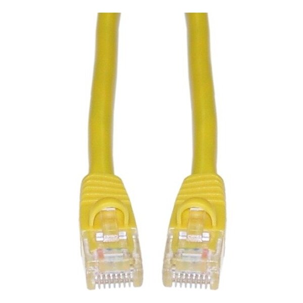 Cable Wholesale Cat6a Yellow Copper Ethernet Patch Cable, 10 Gigabit, Snagless/Molded Boot, POE Compliant, 500 13X6-08125 - main