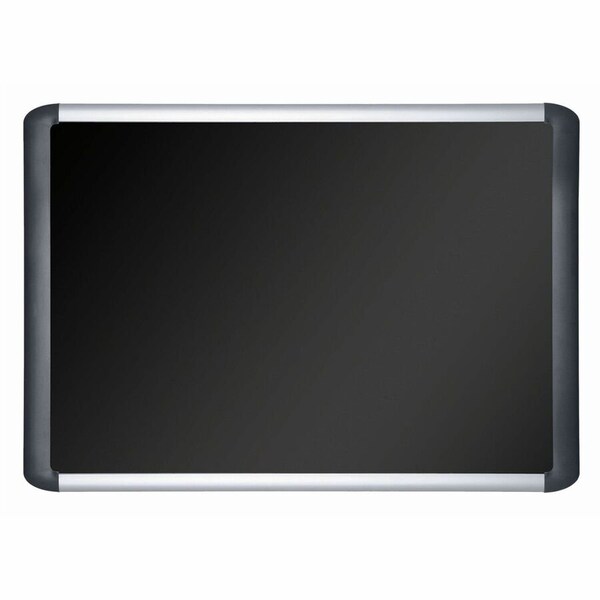 Bi-Silque MasterVisi, Black Fabric Bulletin Board, 24 X 36, Silver/black MVI030301 - main