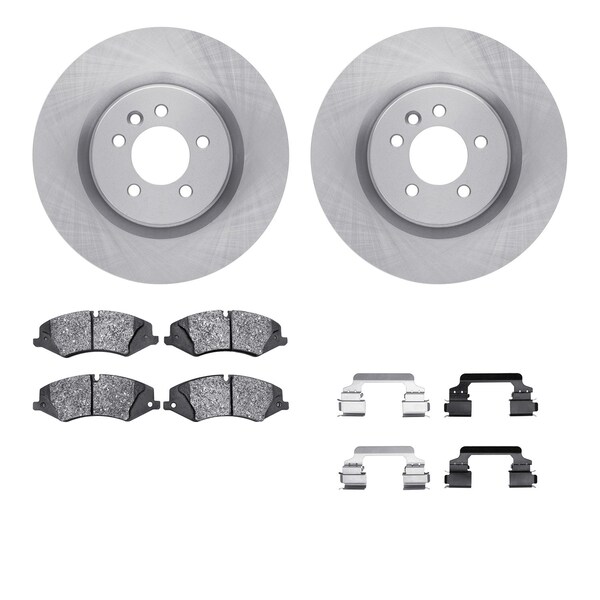 Dynamic Friction Co DFC Rotors with EURO 5000 Ceramic Brake Pads includes Hardware 6612-11039 - main