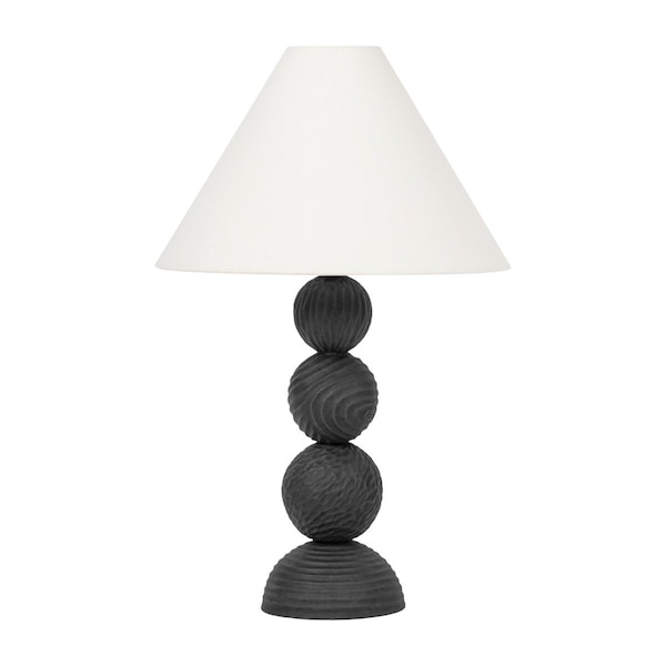 Troy Lighting Loft & Thought X Miela 1 Light Table Lamp 19 In. Forged Iron/Ceramic Black Motif PTL1530-FOR/CBF - main