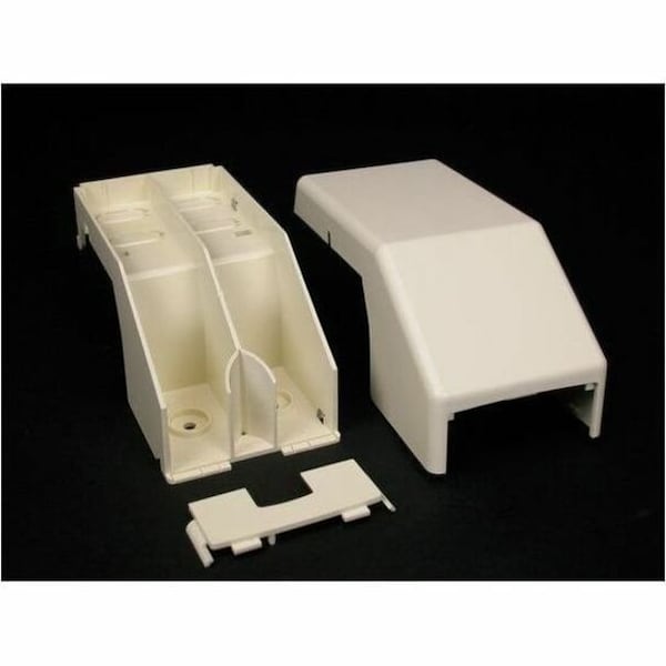 Wiremold Divided Transition Fitting, White, PVC 40N2F74WH - main
