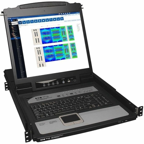 Eaton EATON Tripp Lite Series NetDirector 8-Port 1U Rack-Mount Console KVM Switch with 19-in. LCD and IP B020-U08-19-IP - main