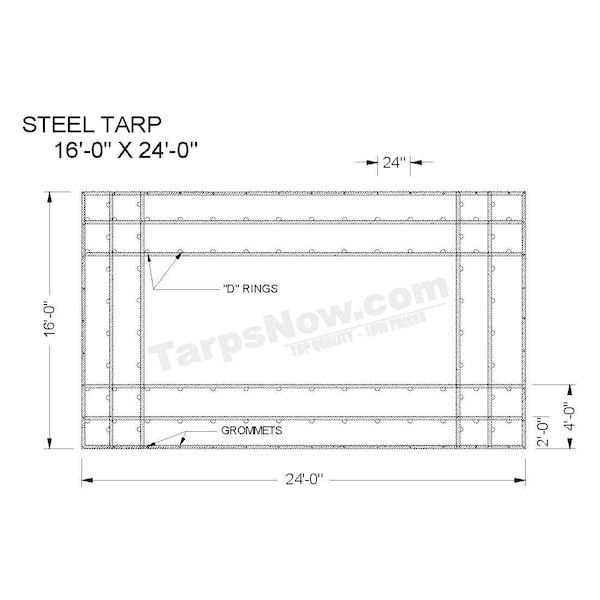 Tarps Now Tarp, 8 ft x 8 ft x 2 ft H, 20 Mil, Black, Vinyl SMTH882-BLK - main