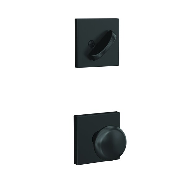 Schlage Residential Schlage Custom Custom Plymouth Knob with Collins Rose Interior Active Trim with 16680 Latch and FC59PLY622COL - main