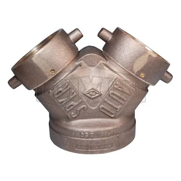 Dixon Siamese Connection Back Outlet Single Clapper, 2-1/2 x 4 in, Female NST NH x FNPT, Brass, Domestic SCS4025F - main