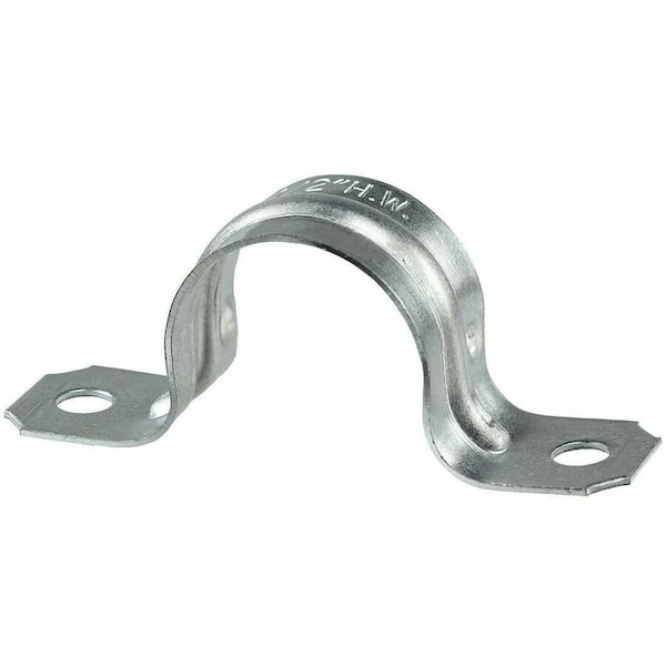 Dottie Two Hole Strap, Conduit; Pipe Use, 2-1/2 in, Steel, Zinc Plated HW407 - main