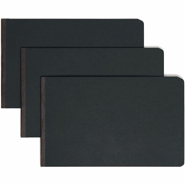 Smead End Opening Pressboard Report Cover, Prong Fastener, Legal, Black 81733 - main