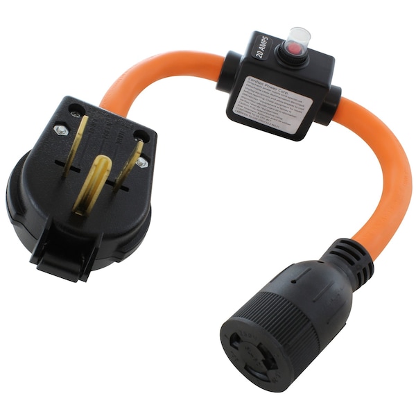 Ac Works 6-50P to L6-20R Adapter, 1.5 ft, 20A Breaker-Protected, Heavy-Duty STW S650ICBL620 - main