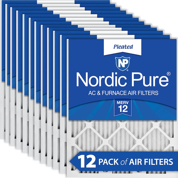 Nordic Pure 16x25x1 Pleated Air Filter, High Capacity, Electrostatically Charged Synthetic Media, MERV 12 16x25x1M12-12 - main