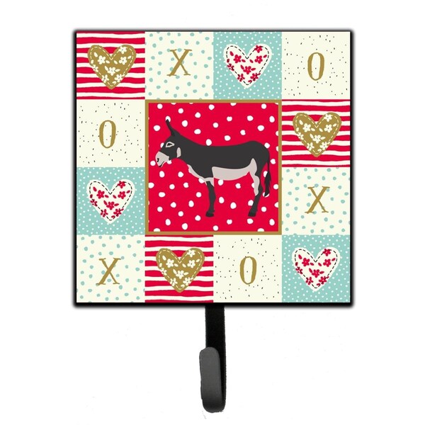 Carolines Treasures 4.25 x 1 x 7 in. American Mammoth Jack Donkey Love Leash or Key Holder CK5271SH4 - main