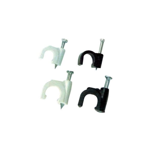 Dolphin Components Cable Staple, RG-6 Coaxial Cable Use Type, 5/16 in Size, White DCC-6W - main