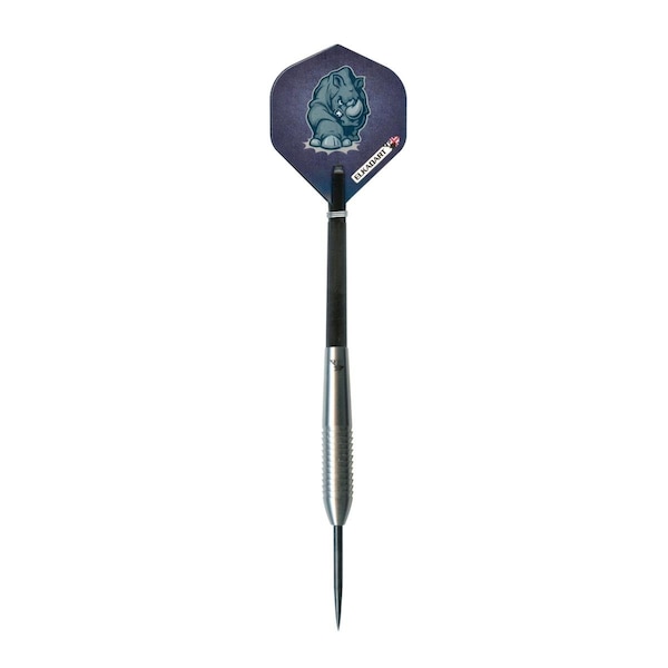 Elkadart Rhino Tungsten Steel Tip Darts, Silver with Black Knurling - 25 g 23-3001-25 - main