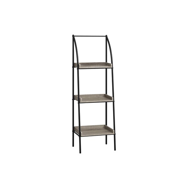 Homeroots 48" Taupe Metal Etagere Bookcase 333424 - main