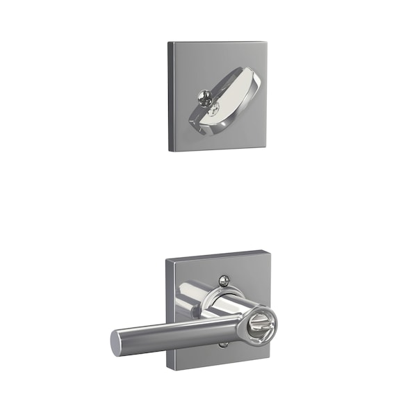 Schlage Residential Broadway Lever with Collins Rose Interior Active Trim with 12326 Latch and 10269 Strikes F59BRW625COL - main