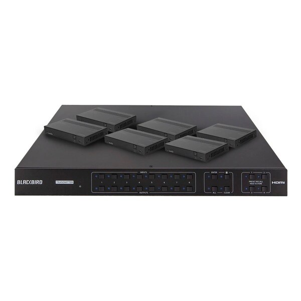 Monoprice Blackbird 4K HDMI Matrix 8x8 HDBaseT HDR 18G 4K at 60Hz YCbCr 4:4:4 HDCP 2.2 EDID 39670 - main