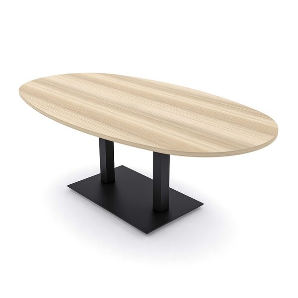 Skutchi Designs Boval Conference Table With Power Unit, 48 in W, 84 in L, Brown HAR-BOVL-48X84-DOU.BK-K525-NA - main