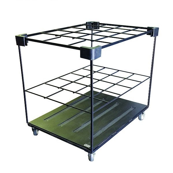 Royal Basket Trucks Mat Cart, 40" L, 38 5/8" H, Black G40-BKV-F6A-5UNN - main