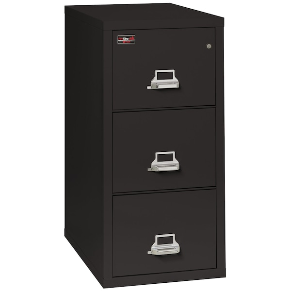 Fireking 3 Drawer, 2 Hr Fire & Impact Rated, Vertical, 32" depth Legal Black 3-2144-2BL - main