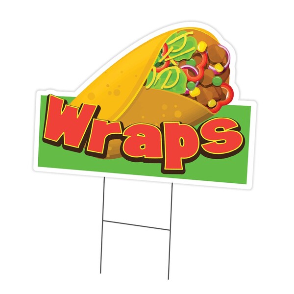 Signmission Wraps Die Cut Yard Sign & Stake outdoor plastic coroplast window, C-DC-1216-DS-Wraps19 C-DC-1216-DS-Wraps19 - main