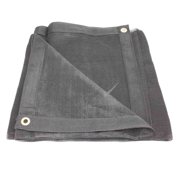 Mytee Products 8ft x 10ft Black Heavy Duty 70% Shade Mesh Tarp for Outdoor with Grommets 6 Oz MT8-10 - main
