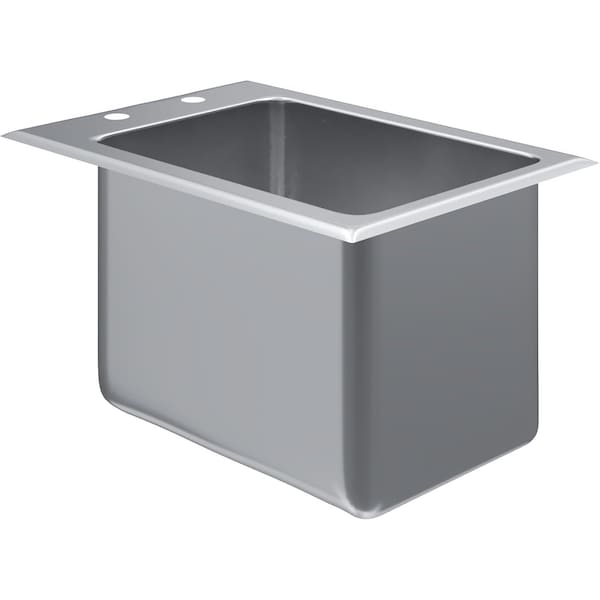 Amgood Stainless Steel 1 Compartment Drop-In Sink Bowl 10 in. x 14 in. x 10 in. SINK DIS S1C-101410-NF-Z - main