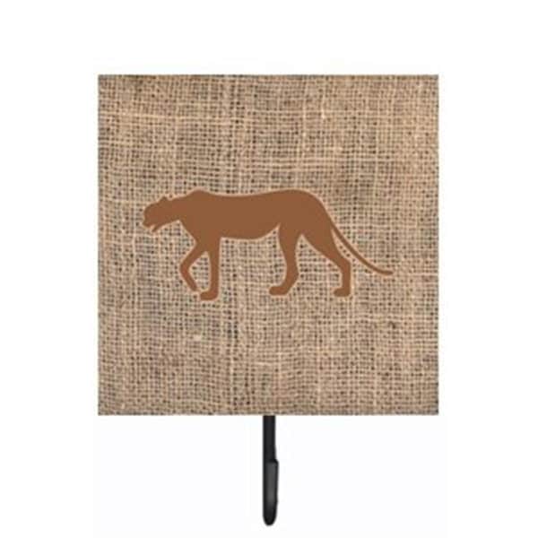 Carolines Treasures Leopard Burlap and Brown Leash Or Key Holder BB1004-BL-BN-SH4 - main