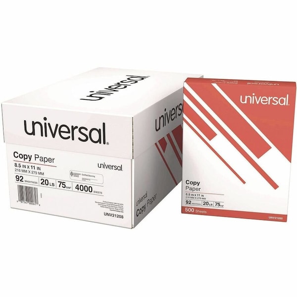 Universal PAPER, COPY, 92B, 20LBS, 8RM, 8PK UNV21208 - main