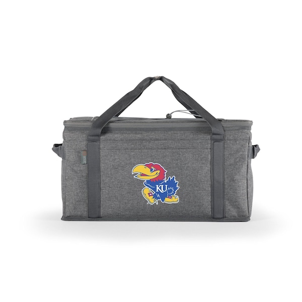 Picnic Time Family Of Brands NCAA Kansas Jayhawks 64 Can Collapsible Cooler, Large Insulated Soft Cooler Bag 716-00-105-244-0 - main