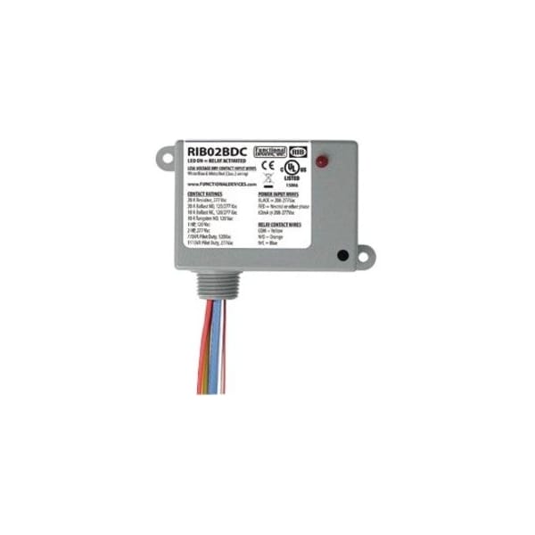 Functional Devices-Rib Enclosed Pre-Wired Relay, 20A at 277VAC, SPDT RIB02BDC - main