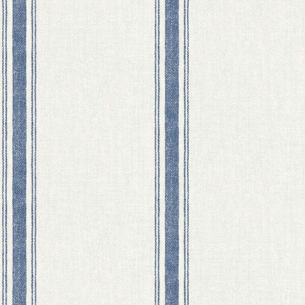 Chesapeake Linette Blue Fabric Stripe Wallpaper 3115-12462 - main
