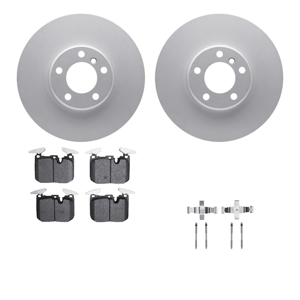 Dynamic Friction Co DFC GEOSPEC Coated Rotors with 5000 Brake Pads - Ceramic and Hardware 4512-31245 - main