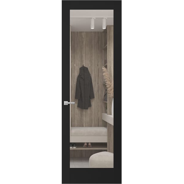 Sartodoors Hidden Door, Lucia 2166 Matte Black Concealed Metal Frame 32 x 80 Right Inswing LUCIA2166MF-BLK-32x80-RH-I - main